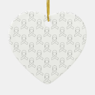 Weißes Flachmuster Keramikornament