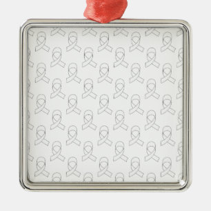 Weißes Flachmuster Ornament Aus Metall