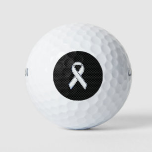 Weißes Flachwissen im Chrome- und Carbon-Stil Golfball