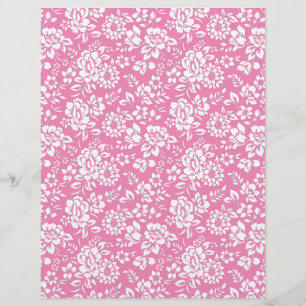 Weißes, florales Hot Pink Arts & Craft Scrapbook P