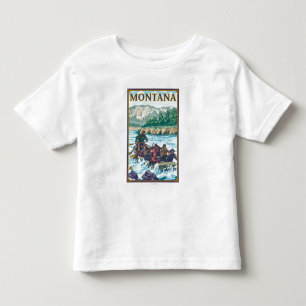 Weißes flößendes Wasser - Montana Kleinkind T-shirt
