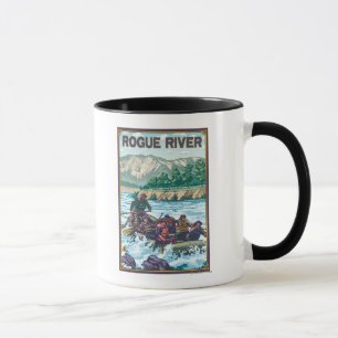 Weißes flößendes Wasser - Schurken- Fluss, Oregon Tasse