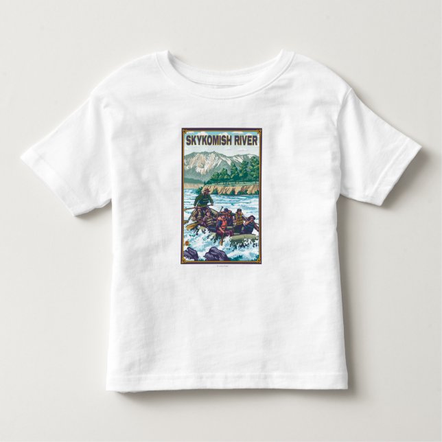 Weißes flößendes Wasser - Skykomish Fluss, Kleinkind T-shirt (Vorderseite)