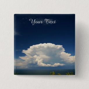 Weißes Fluffiges Wolkenfoto Button