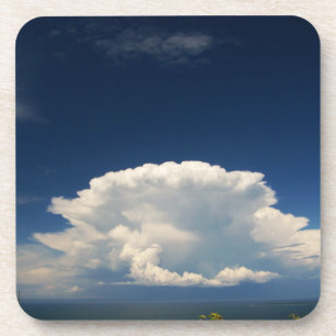Weißes Fluffiges Wolkenfoto Getränkeuntersetzer