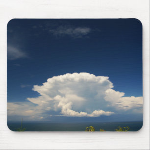Weißes Fluffiges Wolkenfoto Mousepad