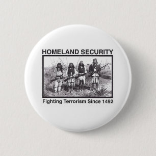 Weißes Foto-indische heimat-Sicherheit Button