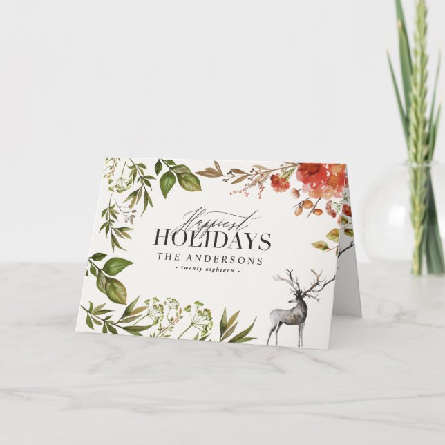 Weißes Foto Weihnachten Karte (Vorderseite)