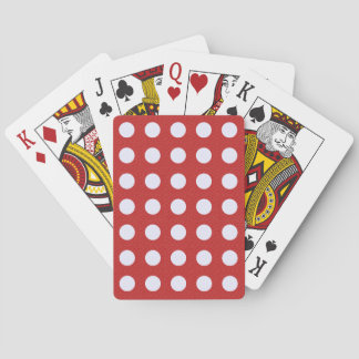 Weißes Fraktal Polka Dots Rote Fraktale Hintergrun Spielkarten