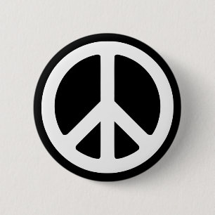 Weißes Friedenssymbol-Vorlage Button