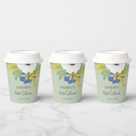 Weißes Frühlingsfloral Bouquet Brautparty Pappbecher