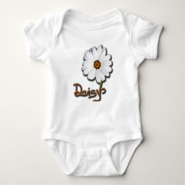 Weißes Gänseblümchen Baby Strampler