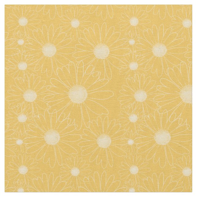 Weißes Gänseblümchen-Blumen Stoff (Nahaufnahme)