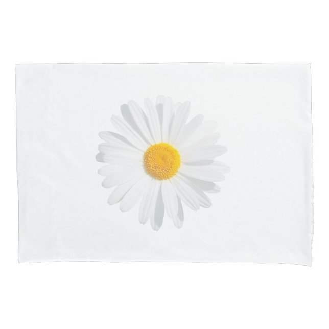 weißes Gänseblümchen Kissenbezug (Vorderseite)