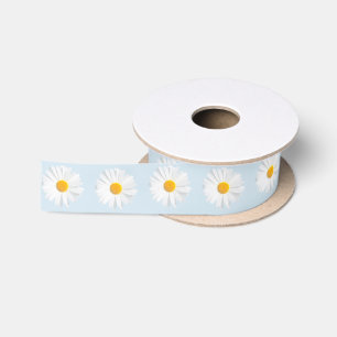 weißes Gänseblümchen Satinband