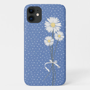 weißes Gänseblümchenbouquet auf Punkten Case-Mate iPhone Hülle