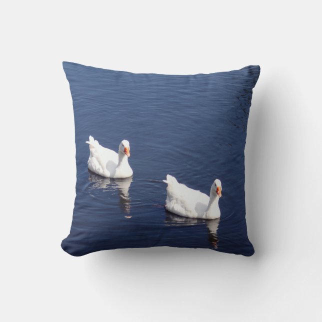 Weißes Gänsekissen Kissen (Vorderseite)