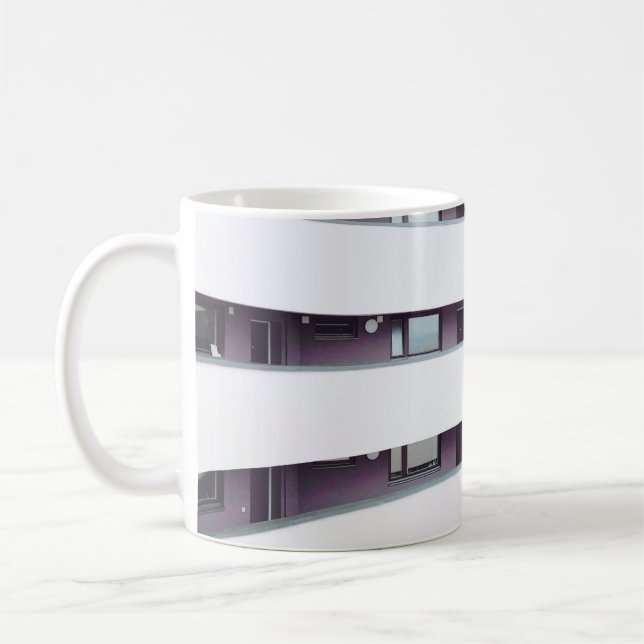 Weißes Gebäude Kaffeetasse (Links)
