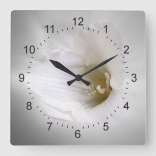 Weißes Gefrierwasser Quadratische Wanduhr