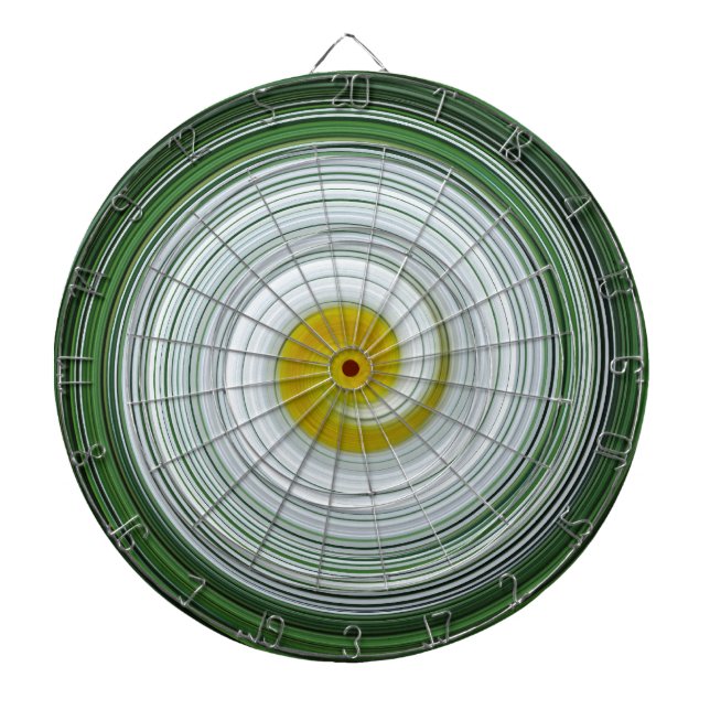 Weißes, gelbes, grünes Spiralmuster Dartscheibe (vorne)
