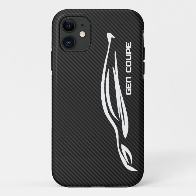 Weißes GEN-COUPÉ Logo Case-Mate iPhone Hülle (Rückseite)