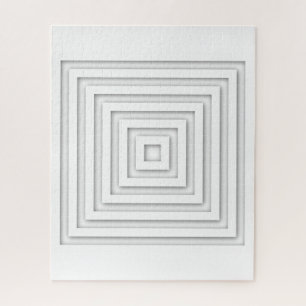 Weißes geometrisches Quadrat