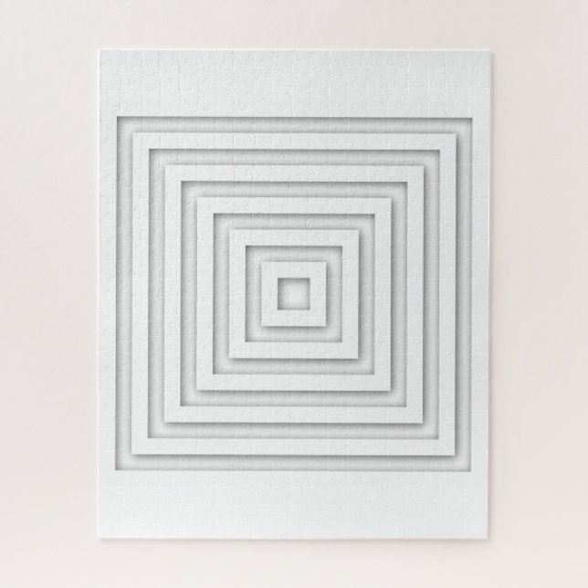Weißes geometrisches Quadrat (Vertikal)