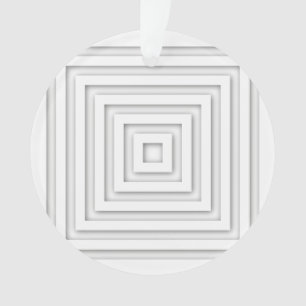 Weißes geometrisches Quadrat Ornament