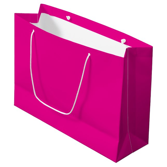 Weißes Geschenktasche mit eigener Marke | Große Gl Geschenktüte (Vorderseite Schrägansicht)