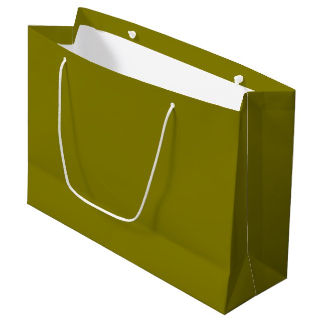 Weißes Geschenktasche mit eigener Marke | Große Gl Geschenktüte (Vorderseite Schrägansicht)