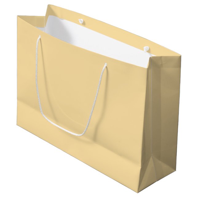 Weißes Geschenktasche mit eigener Marke | Große Gl Geschenktüte (Vorderseite Schrägansicht)