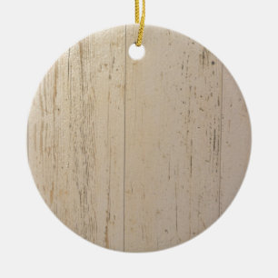 Weißes gewaschenes Holzkörnchen Keramik Ornament