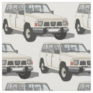 Weißes Gewebe des LKW-4X4 Stoff