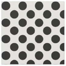 Weißes Gewebe mit schwarzen Polka-Punkten