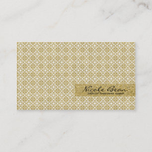 Weißes Gold Faux-Folie Moderne Gestaltung Elegante Visitenkarte