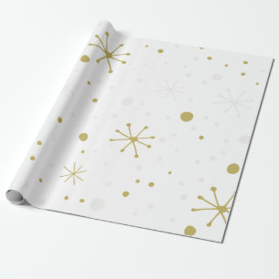 Weißes Gold Snowflake Textur Wrapping Papier Geschenkpapier