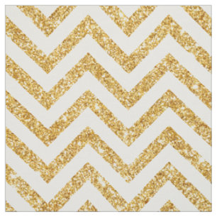 Weißes GoldGlitzer-Zickzack Stripes Zickzack Stoff