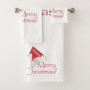 Weißes Goldweihnachten Badhandtuch Set
