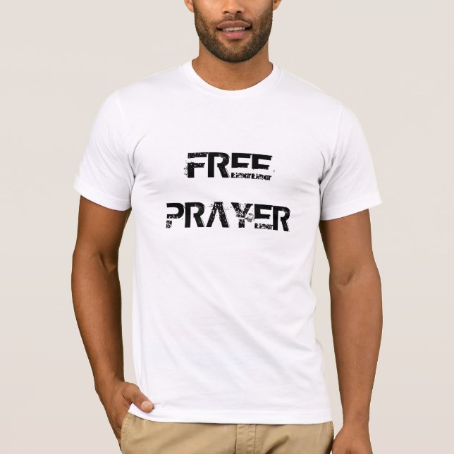Weißes grundlegendes FREIER GEBET Männer T-Shirt (Vorderseite)