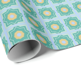 Weißes grünes Papier Geschenkpapier