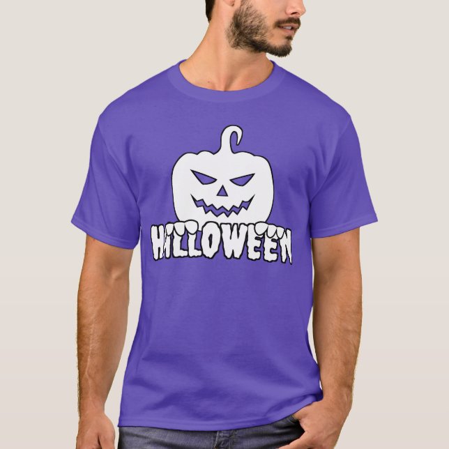 Weißes Halloween-Retro T-Shirt (Vorderseite)
