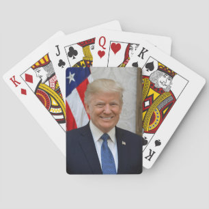 Weißes Haus des amerikanischen Präsidenten Donald  Spielkarten