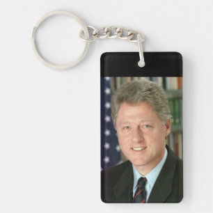 Weißes Haus Foto von Präsident Bill Clinton Schlüsselanhänger