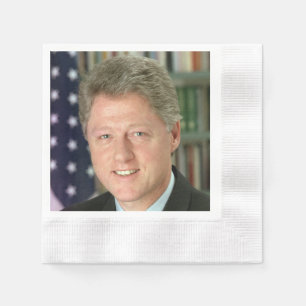 Weißes Haus Foto von Präsident Bill Clinton Serviette