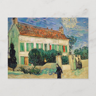 Weißes Haus in der Nacht - Vincent van Gogh Postkarte