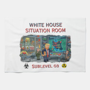 WEISSES HAUS LAGEZIMMER GESCHIRRTUCH