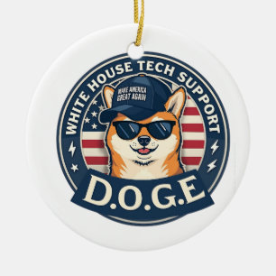 Weißes Haus Tech-Support Doge  Keramik Ornament