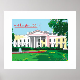 Weißes Haus - Washington DC Cooles digitales Poste Poster