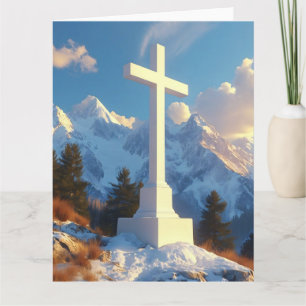 Weißes Heiliges Kreuz in majestätischen, schneebed Karte