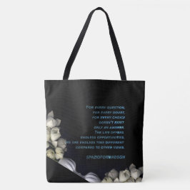 "Weißes Herz schwarz vom Mond" & Zweifel Tasche